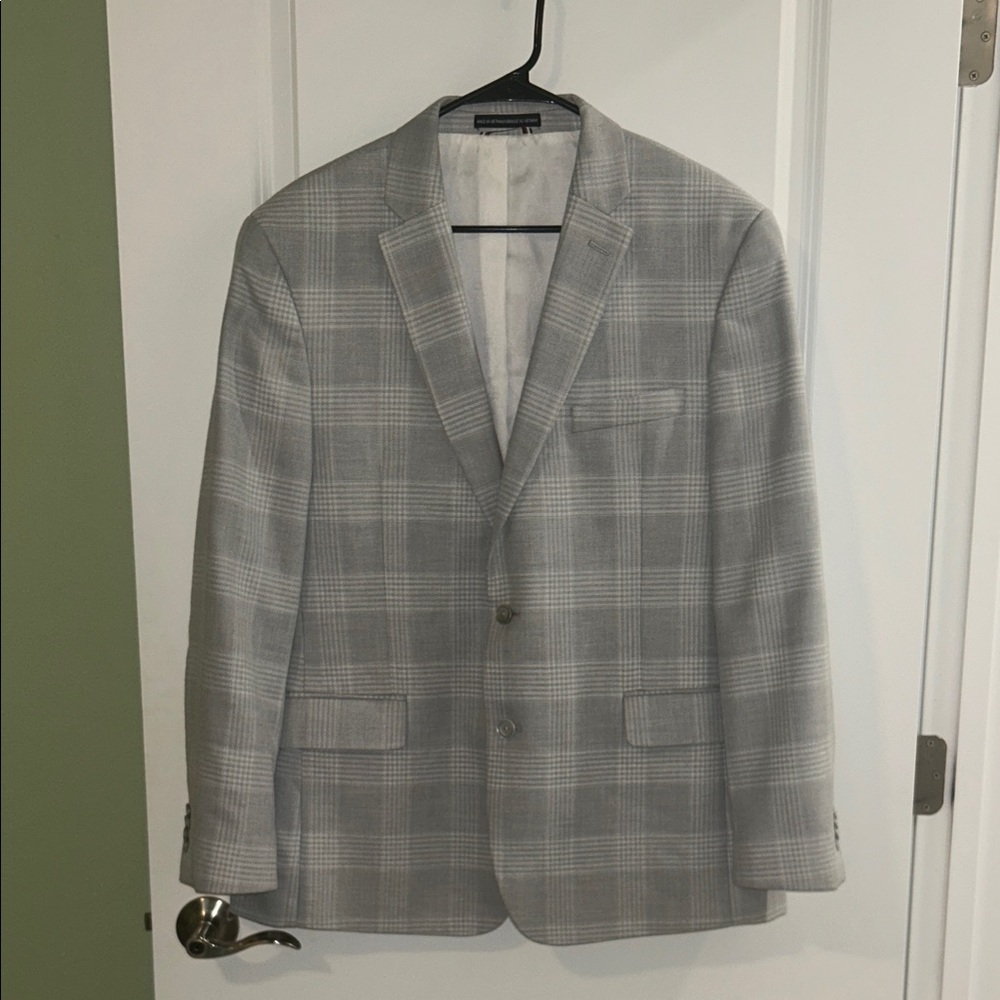 Tommy Hilfiger Men's Gray Plaid Blazer